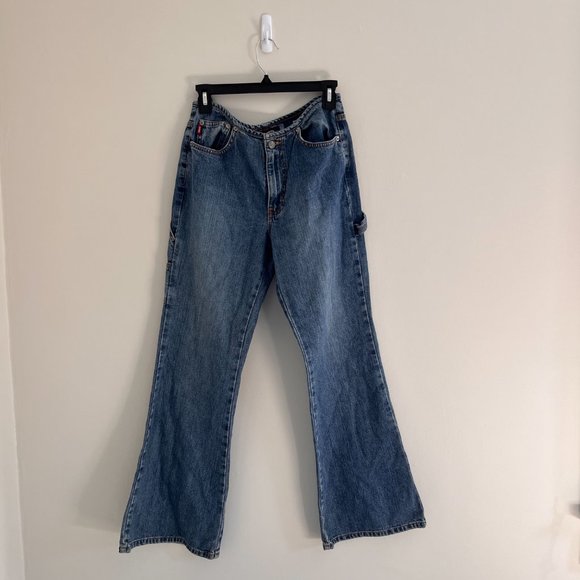 Vintage Y2K Bongo Low Rise flare Carpenter Jeans - 100% Cotton - Picture 5 of 10